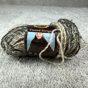 Lion Brand Tweed Stripes #5 Bulky Discontinued Caramel 753 204‎ 618170